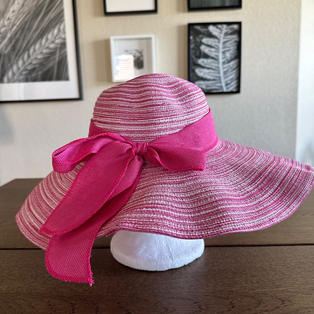 Pink Floppy Hat Wide Brim  KARMA